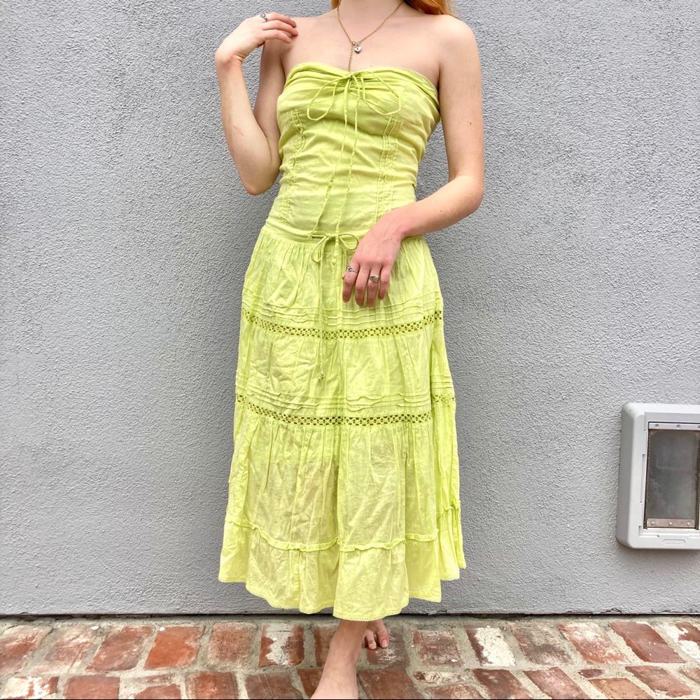 🚫SOLD🚫Lime green y2k fairy goth dress - Picture 4 of 6